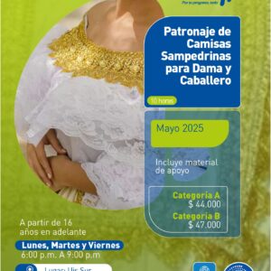 Patronaje de camisas sampedrinas para dama y caballero