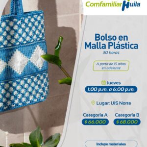 Bolso en malla plástica