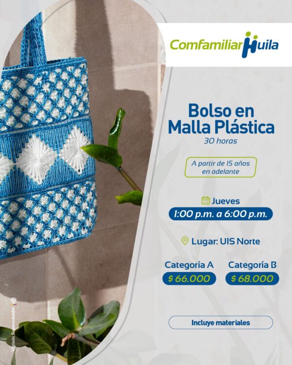 Bolso en malla plástica