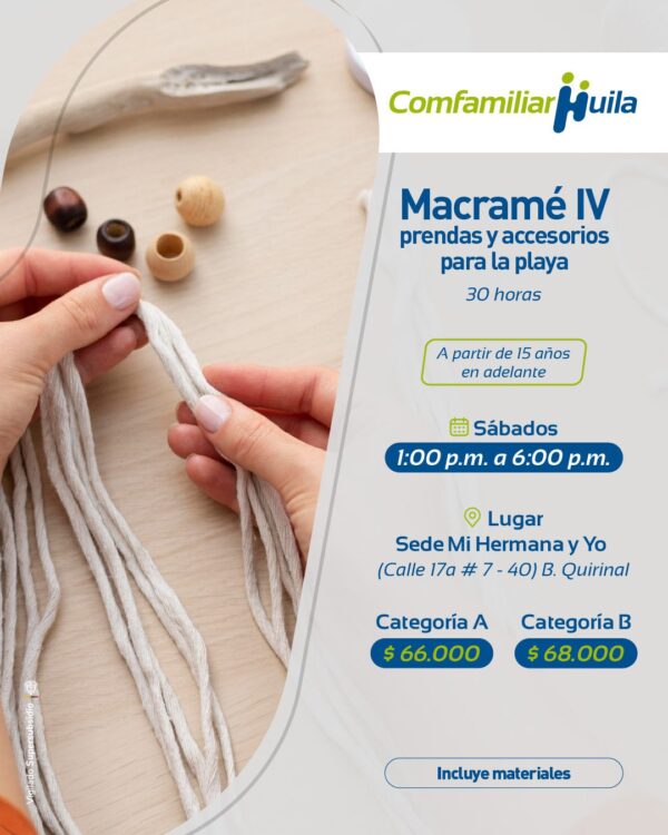 Macramé 4 prendas y accesorios para playa