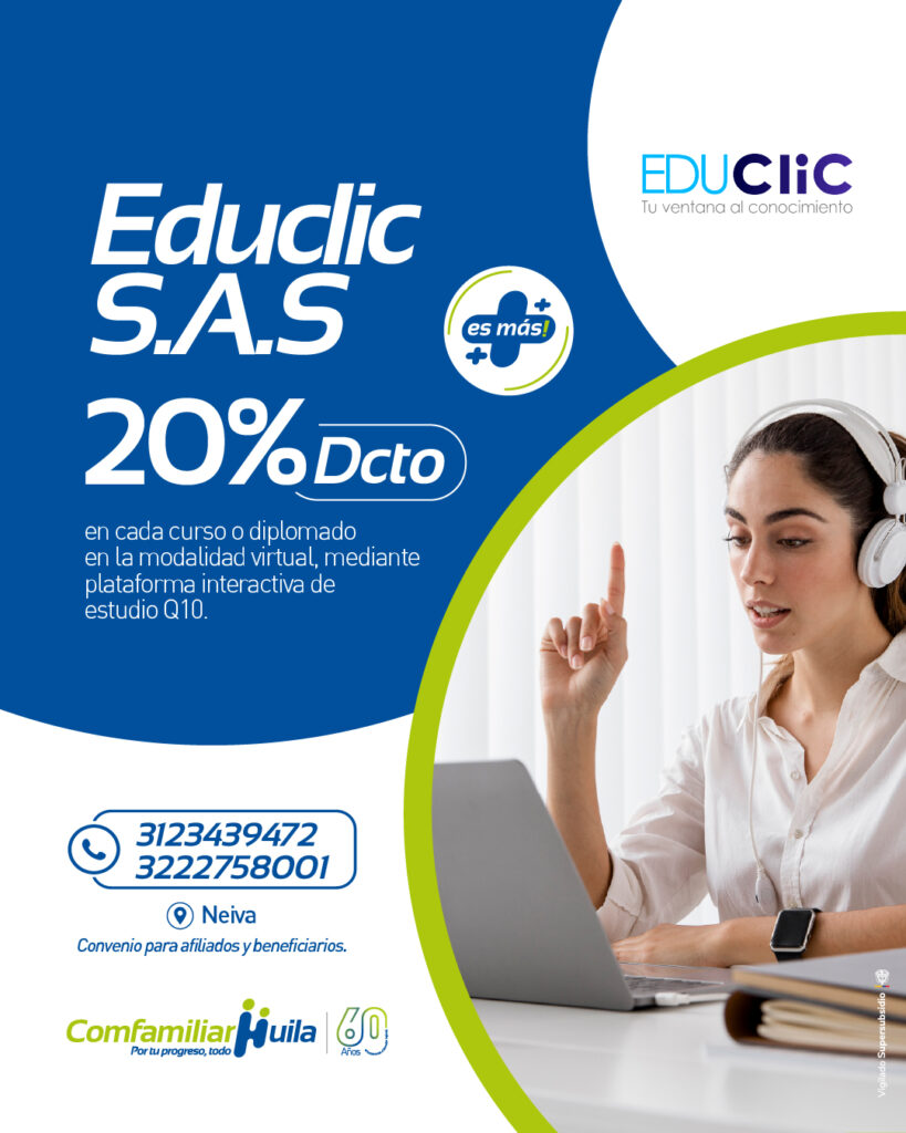 convenio comfamiliar huila y educlic