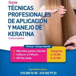 Técnicas profesionales de aplicación y manejo de keratina