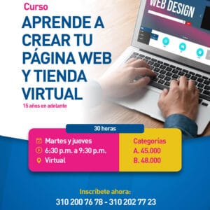 Aprende a crear tu página web y tienda virtual